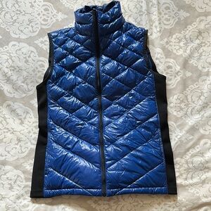 Lucy Blue and Black Quilted Puffer Vest